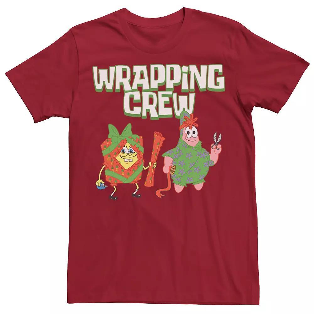 Men's Spongebob Squarepants Patrick Wrapping Crew Tee, Size: XL, Red Grey Product Image