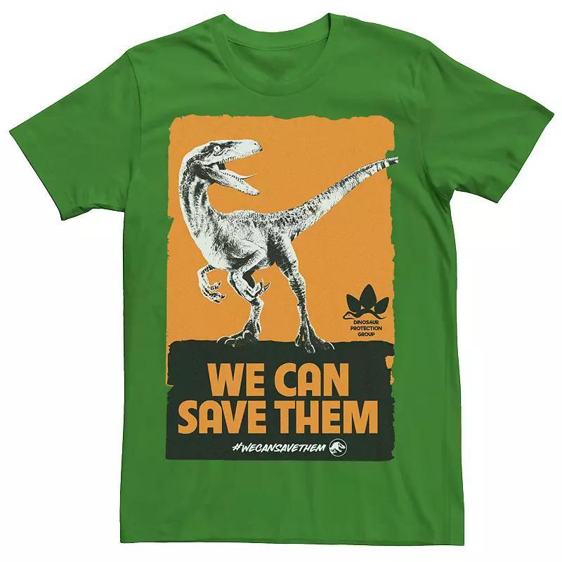 Men's Jurassic World We Can Save Them Poster Tee, Size: Small, Kelly Product Image