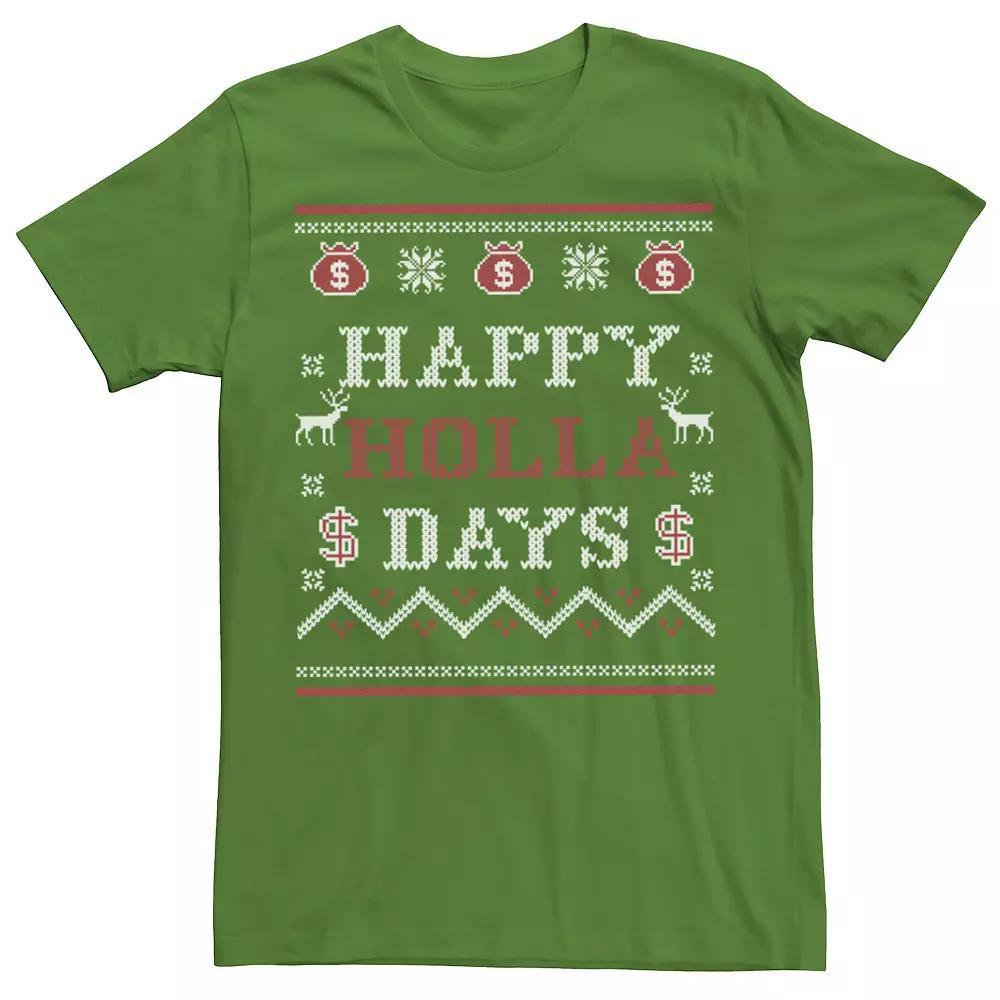 Men's Cat Ugly Christmas Style Graphic Tee, Size: XL, Kelly Product Image
