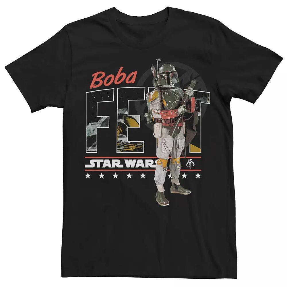 Men's Star Wars Boba Fett Logo Poster Graphic Tee, Size: Large, Black Product Image