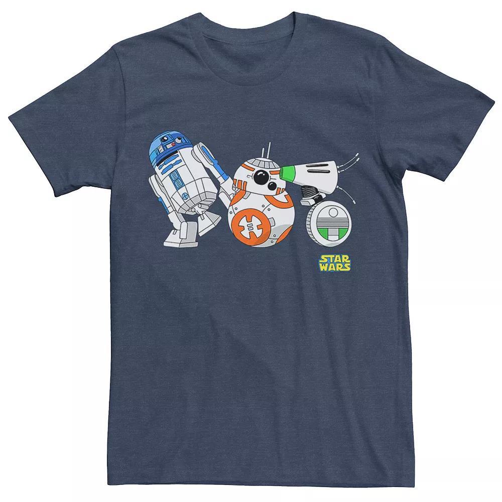 Men's Star Wars The Rise of Skywalker Droid Party Graphic Tee, Size: XXL, Navy Grey Product Image