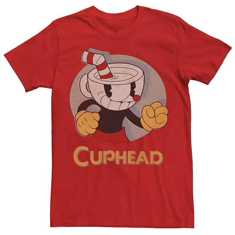 Men's Cuphead A Brawl Is Surely Brewing Cup Tee, Size: XL, Black Product Image