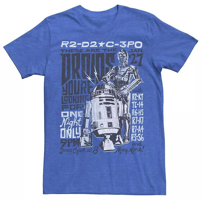Men's Star Wars R2-D2 And C-3PO The Droids You're Looking For Show Tee, Size: XXL, Red Grey Product Image