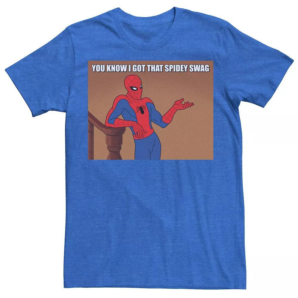 Men's Marvel Spider-Man You Know I Got That Spidey Swag Graphic Tee, Size: XXL, Royal Grey Product Image