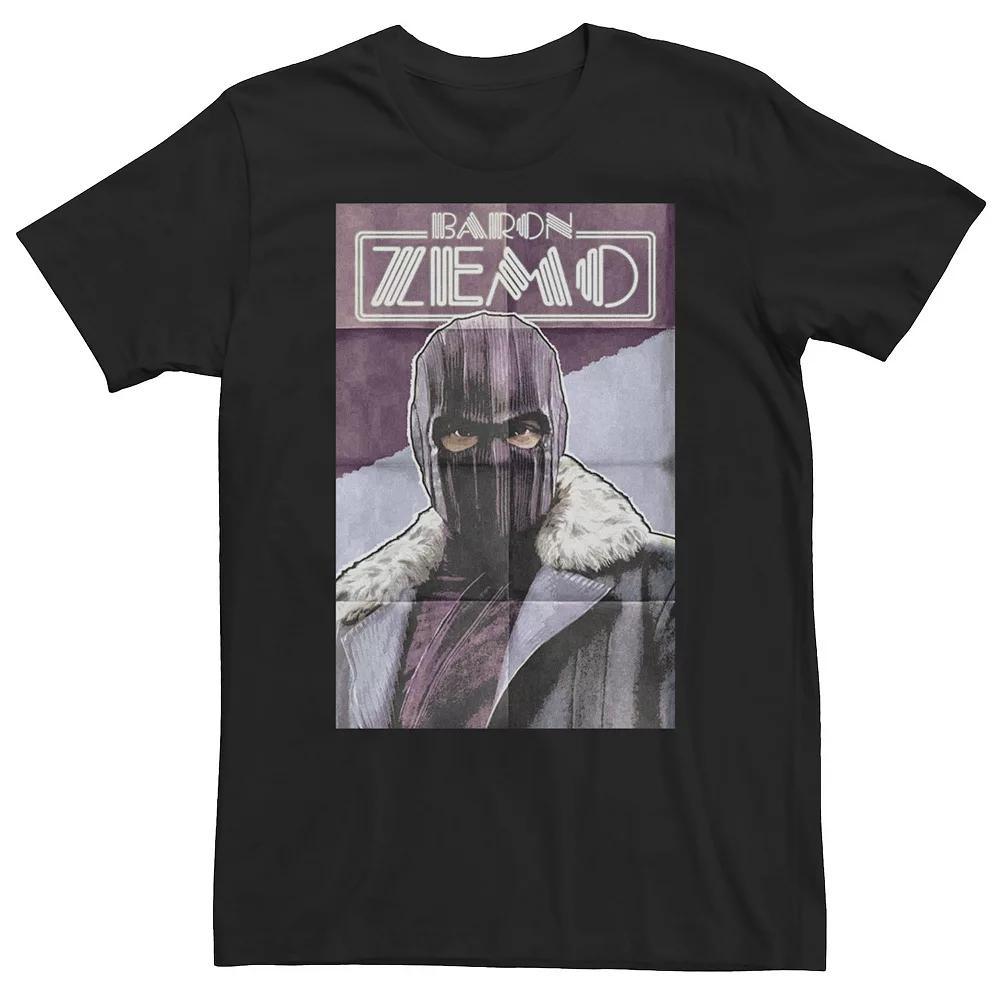 Big & Tall Marvel The Falcon & The Winter Soldier Baron Zemo Poster Tee, Men's, Size: 4XL Tall, Black Product Image