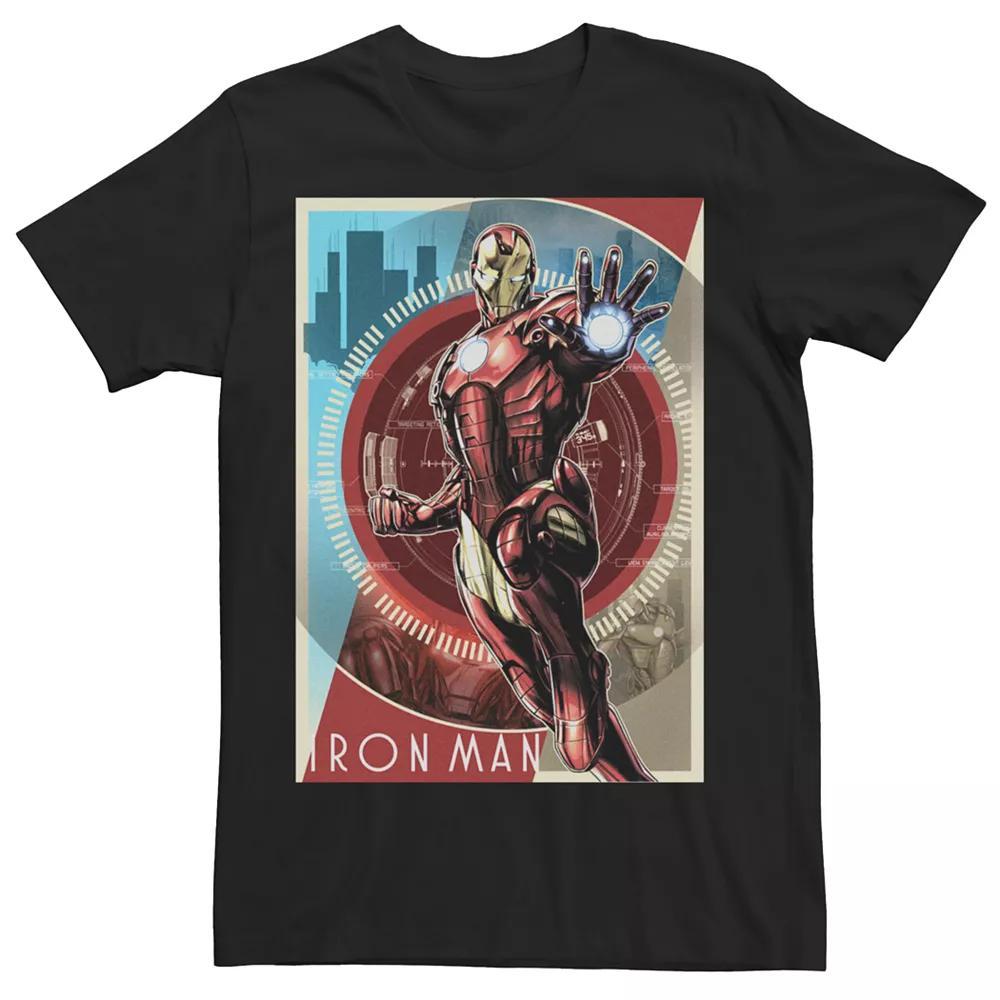 Men's Marvel Avengers Iron Man Poster Graphic Tee, Size: Large, Black Product Image