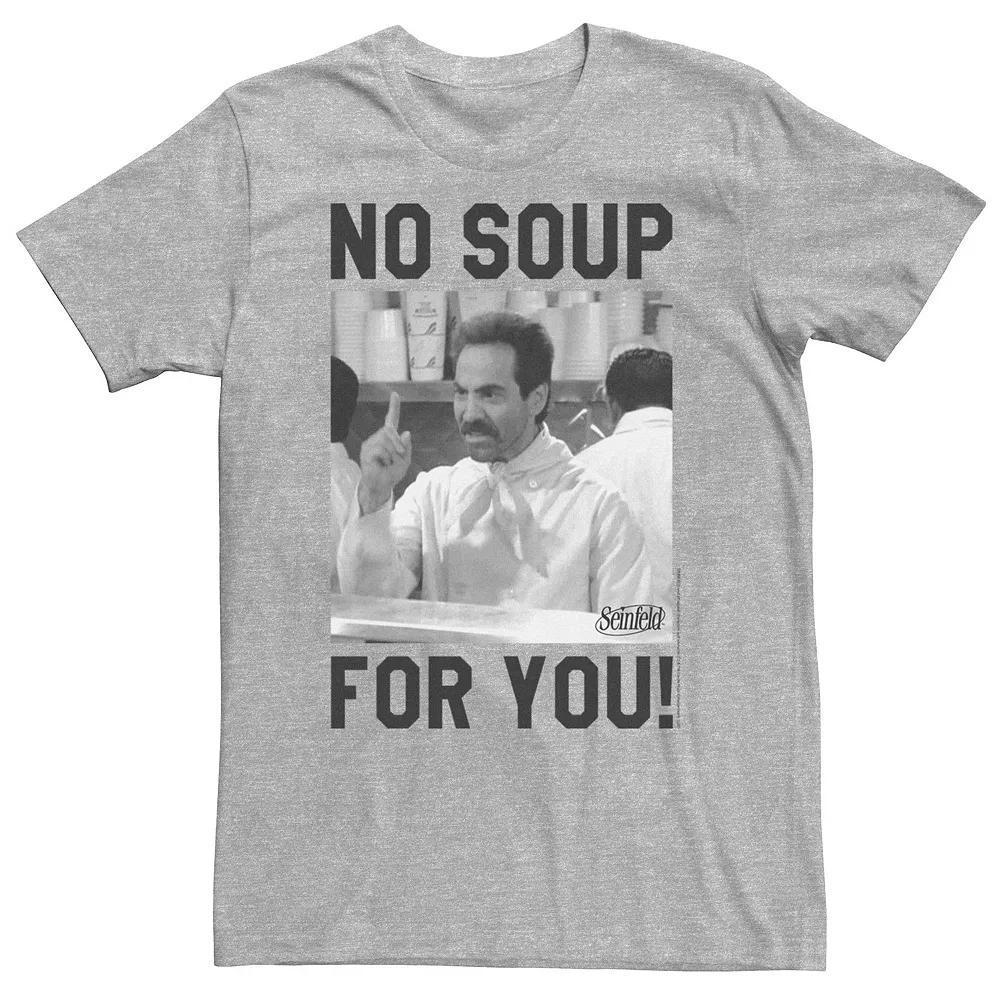 Big & Tall Seinfeld Yev Kassem No Soup For You Tee, Men's, Size: 3XL Tall, Athletic Grey Product Image