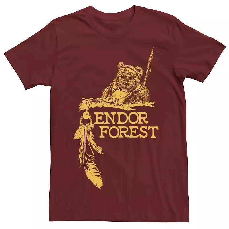 Men's Star Wars Ewok Endor Forest Tee, Size: 3XL, Red Product Image