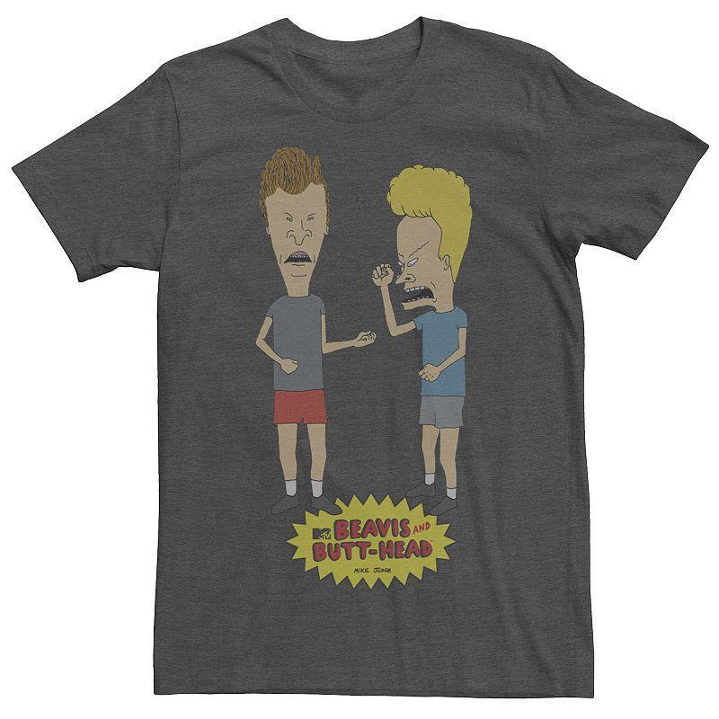 Men's Beavis and Butt-Head Breaking The Law Tee, Size: XL, Grey Heather Product Image