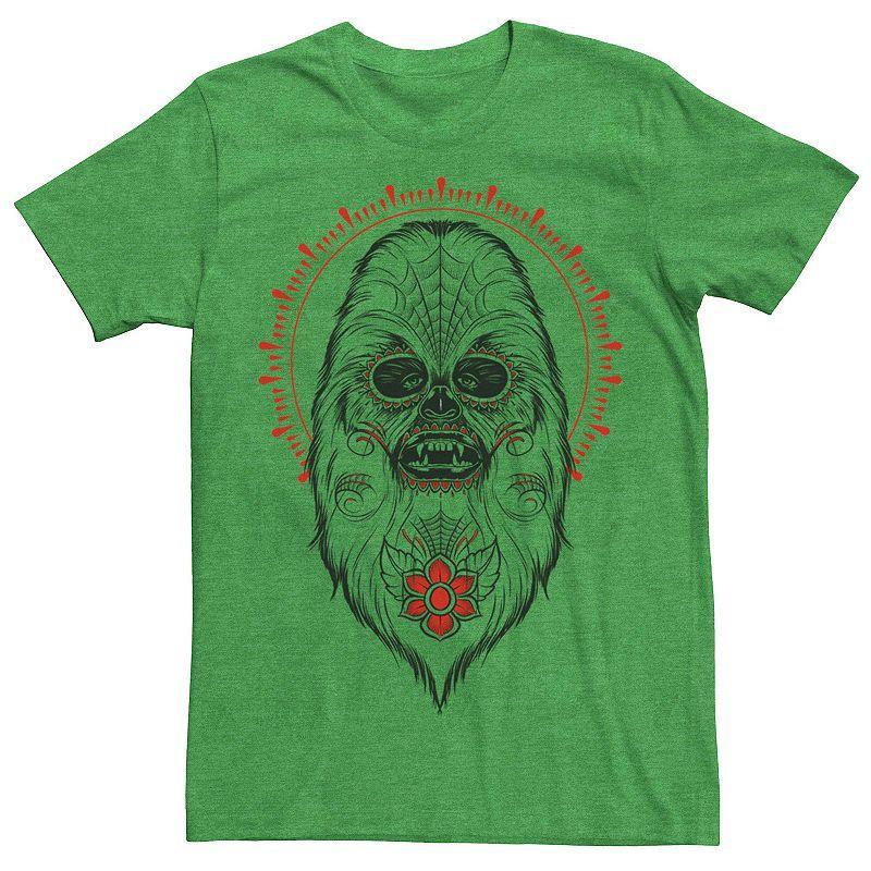 Men's Star Wars Day Of The Dead Chewbacca Portrait Tee, Size: XXL, Royal Grey Product Image