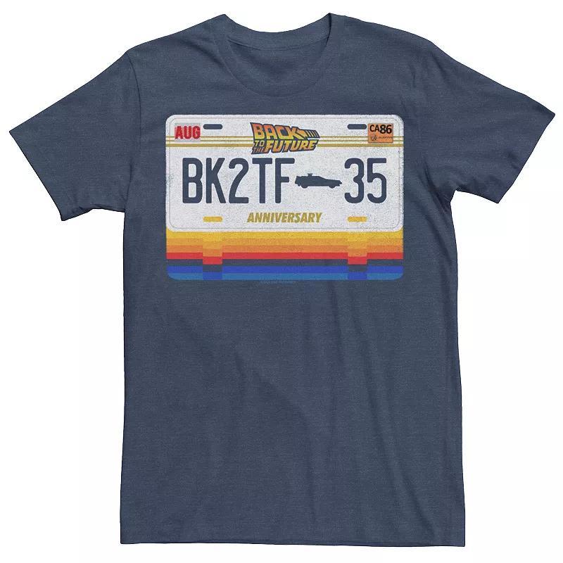 Men's Jurassic Park Spray Painted Stencil Logo Tee, Size: XL, Navy Grey Product Image