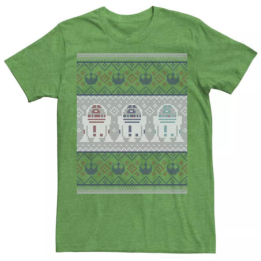 Men's Star Wars R2-D2 Ugly Christmas Sweater Rebel Graphic Tee, Size: XXL, Kelly Grey Product Image