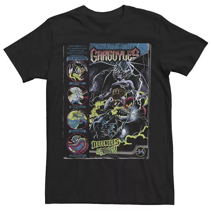 Men's Gargoyles Defenders Of The Night Comic Cover Tee, Boy's, Size: XL, Black Product Image
