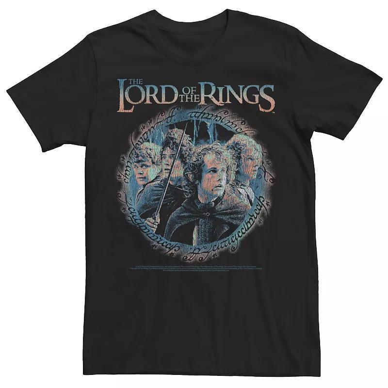 Men's Lord Of The Rings Four Friends Group Shot Tee, Size: XL, Black Product Image