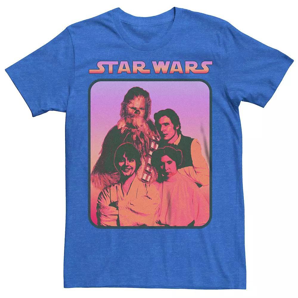 Men's Star Wars Family Frame Retro Photo Graphic Tee, Size: XS, Royal Grey Product Image
