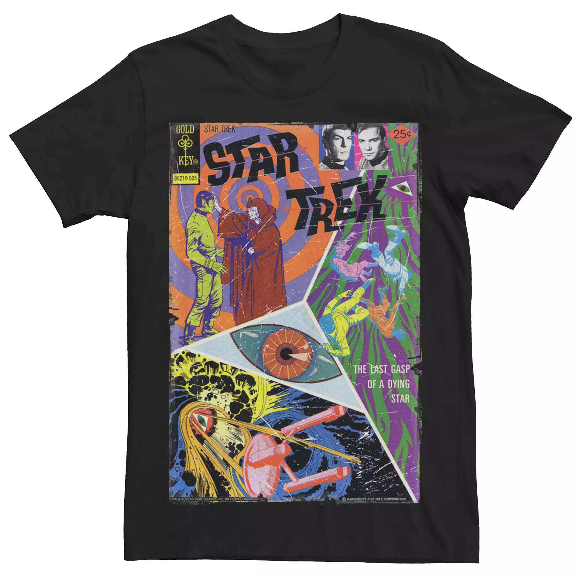 Men's Star Trek Trippy Comic Graphic Tee, Size: XXL, Black Product Image