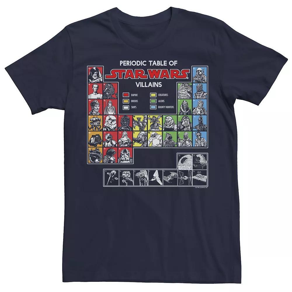 Men's Star Wars Periodic Table Of Villains Tee, Size: Large, Blue Product Image