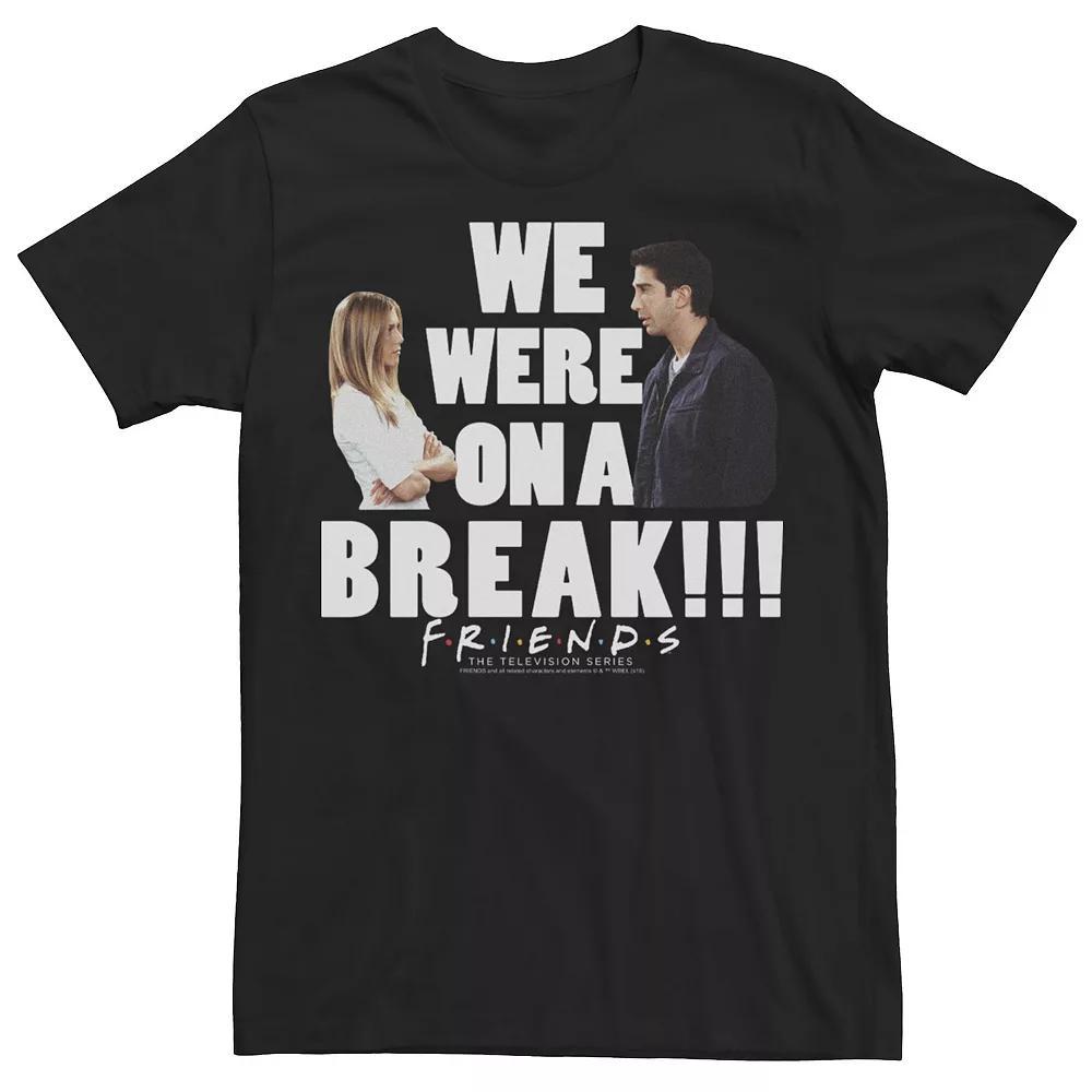 Men's Friends Ross And Rachel We Were On A Break!!! Graphic Tee, Size: XXL, Black Product Image
