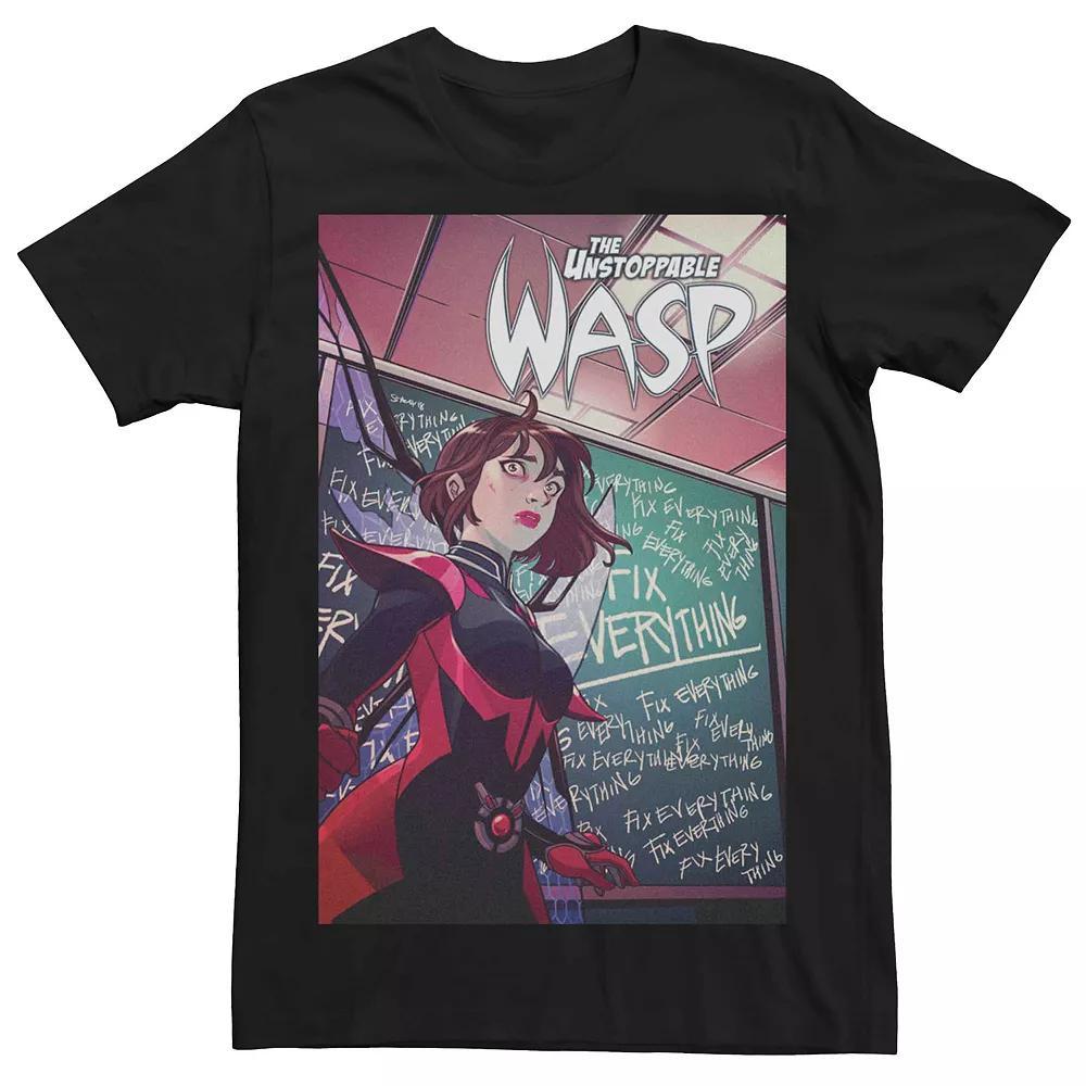 Men's Marvel's The Unstoppable Wasp (2018) #4 Comic Cover Tee, Size: XXL, Black Product Image