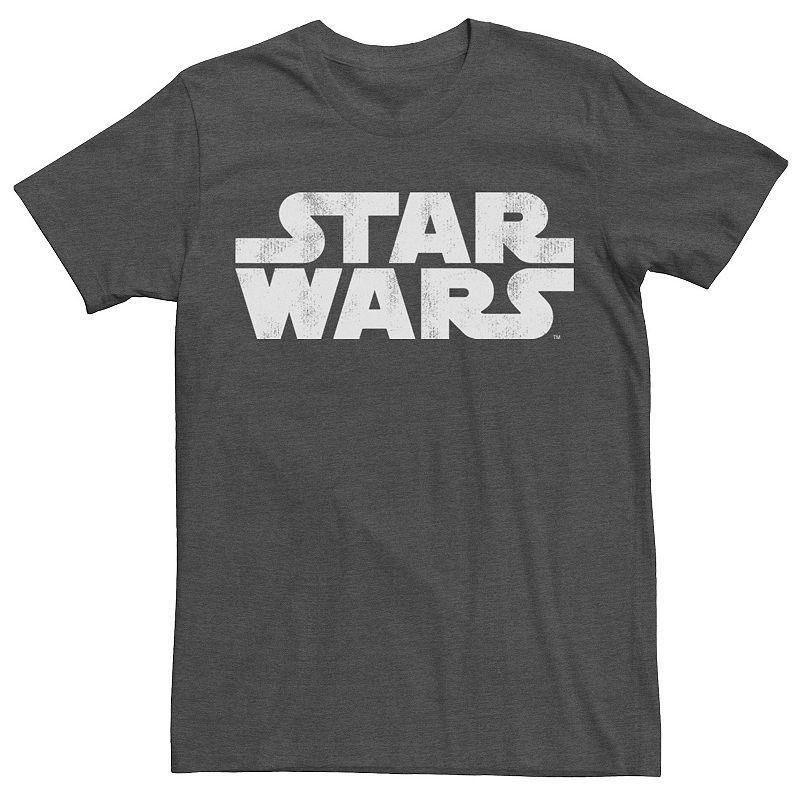 Men's Star Wars Distressed Classic Logo Tee, Size: XL, Grey Heather Product Image