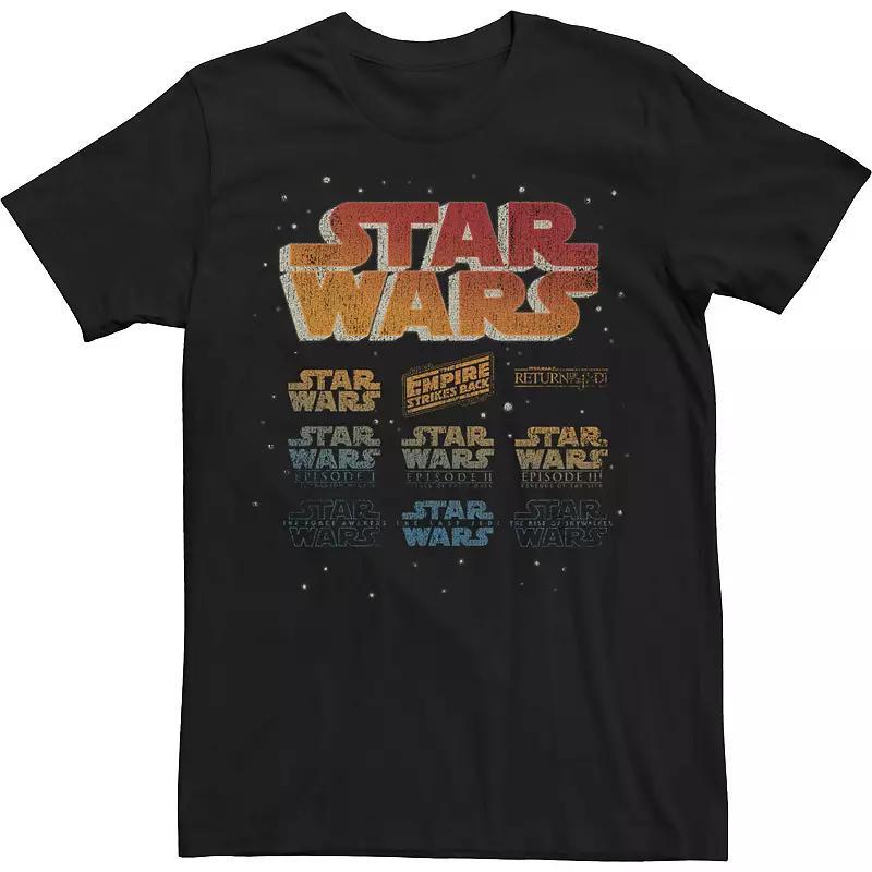 Big & Tall Super Mario Pride Yoshi Fearless Rainbow Line Up Tee, Men's, Size: 3XL, Black Product Image