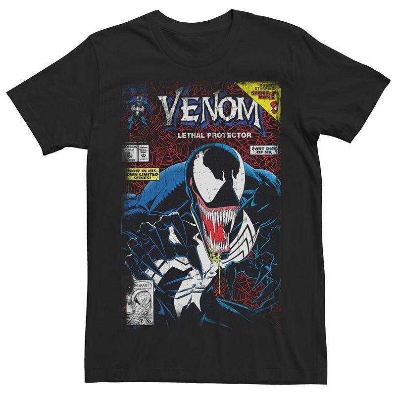Men's Marvel Venom Comic Cover Graphic Tee, Size: XL, Black Product Image