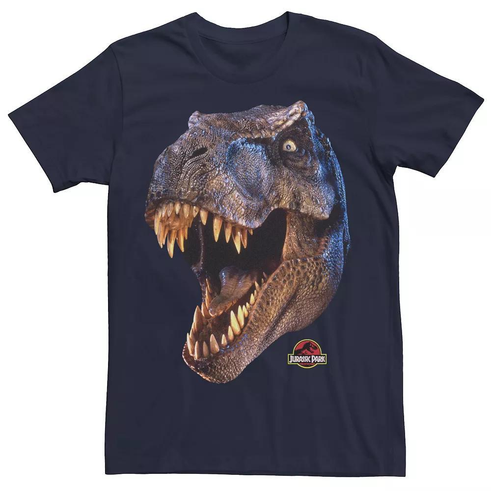 Men's Jurassic Park T-Rex Head Roar Tee, Size: XXL, Navy Grey Product Image