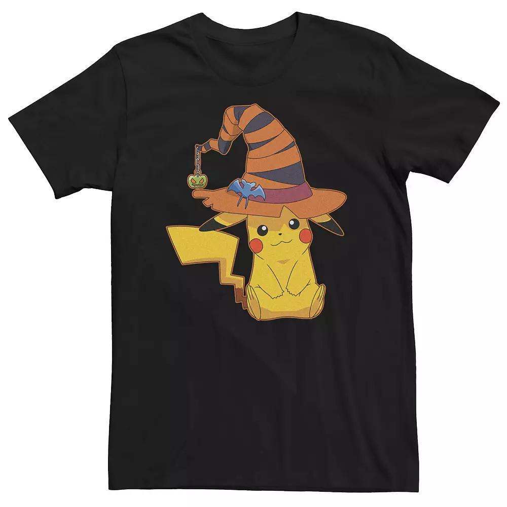 Big & Tall Pokemon Pikachu Witch Costume Hat Tee, Men's, Size: 5XL, Black Product Image