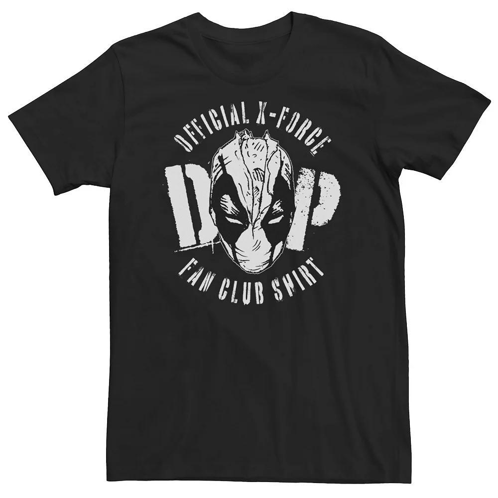 Big & Tall Marvel X-Force Deadpool Official Fan Club Shirt Tee, Men's, Size: Large Tall, Black Product Image