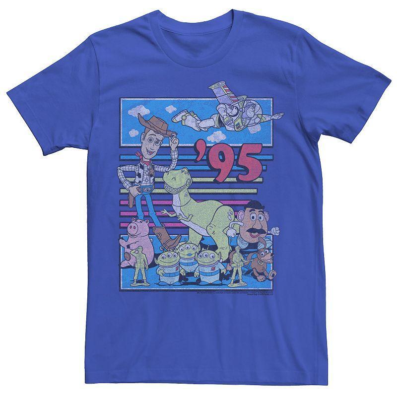 Disney / Pixar's Toy Story Men's 95 Retro Distressed Colorful Tee, Size: 3XL, Light Blue Product Image