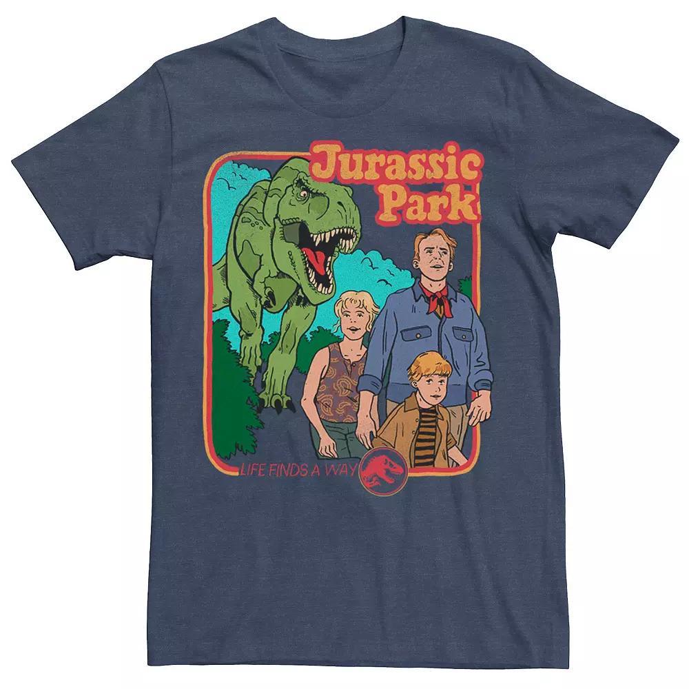 Men's Jurassic World Two Dino Vacation Polaroids Tee, Size: Small, Royal Product Image