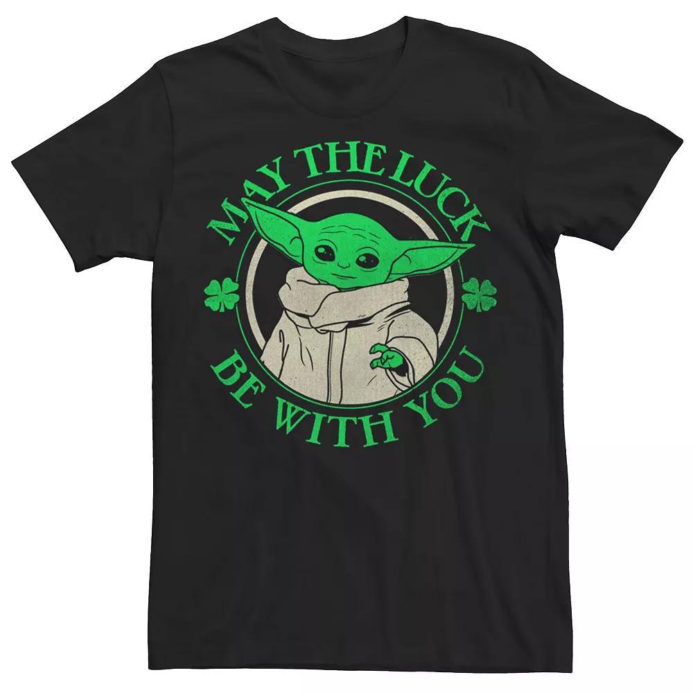 Men's Star Wars The Mandalorian Luck Grogu St. Patrick Day Tee, Size: XXL, Black Product Image
