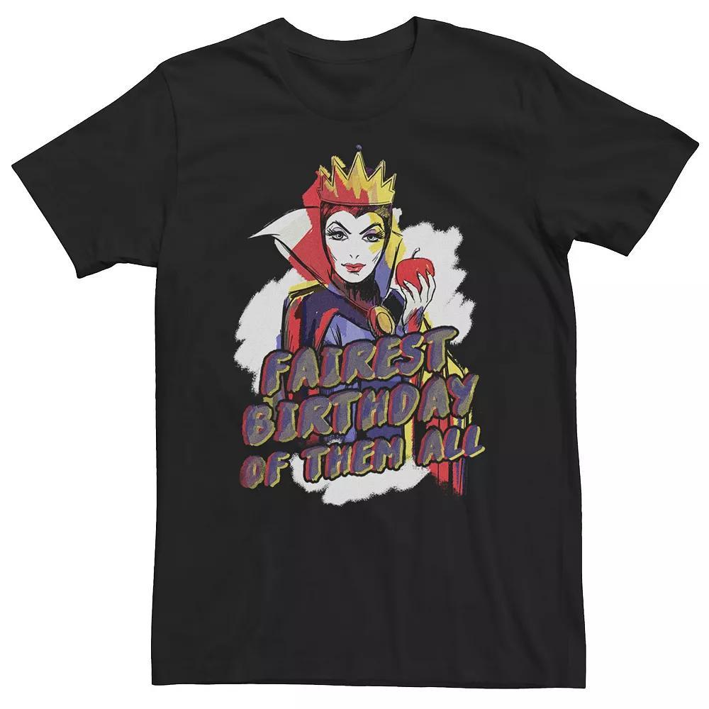 Big & Tall Disney Villains Evil Queen Fairest Birthday Of Them All Tee, Men's, Size: XL Tall, Black Product Image