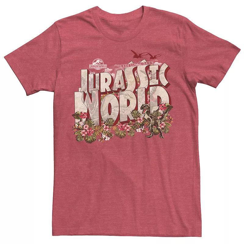 Men's Jurassic World Tropical Raptor Postcard Tee, Size: XL, Kelly Product Image