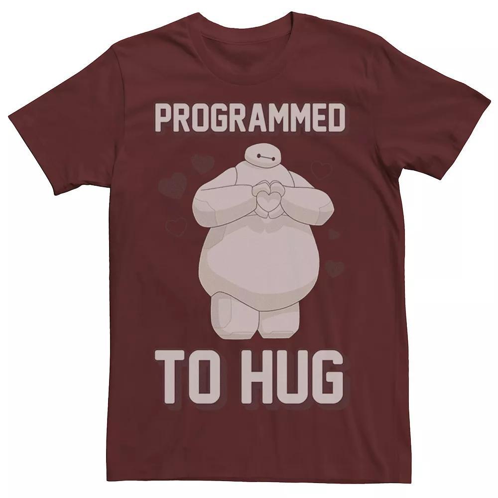 Disney's Big Hero 6 Baymax Men's Programmed To Hug Valentine's Day Tee, Size: Large, Red Product Image
