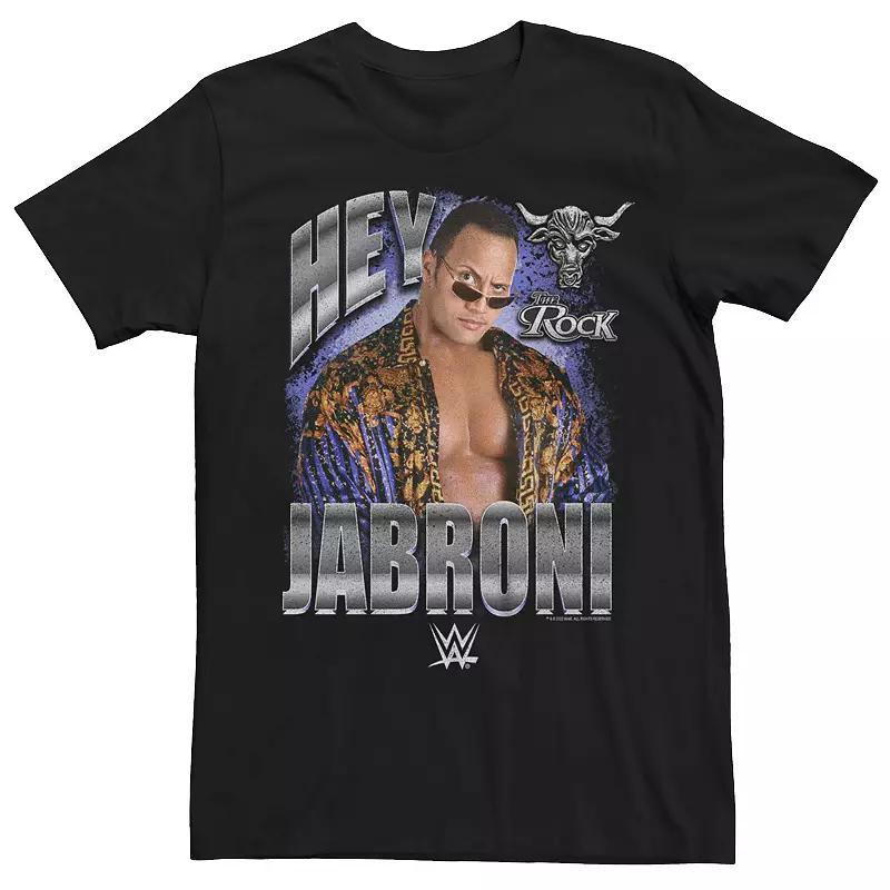 Men's WWE Hey Rock Jabroni Poster Tee, Size: Large, Black Product Image