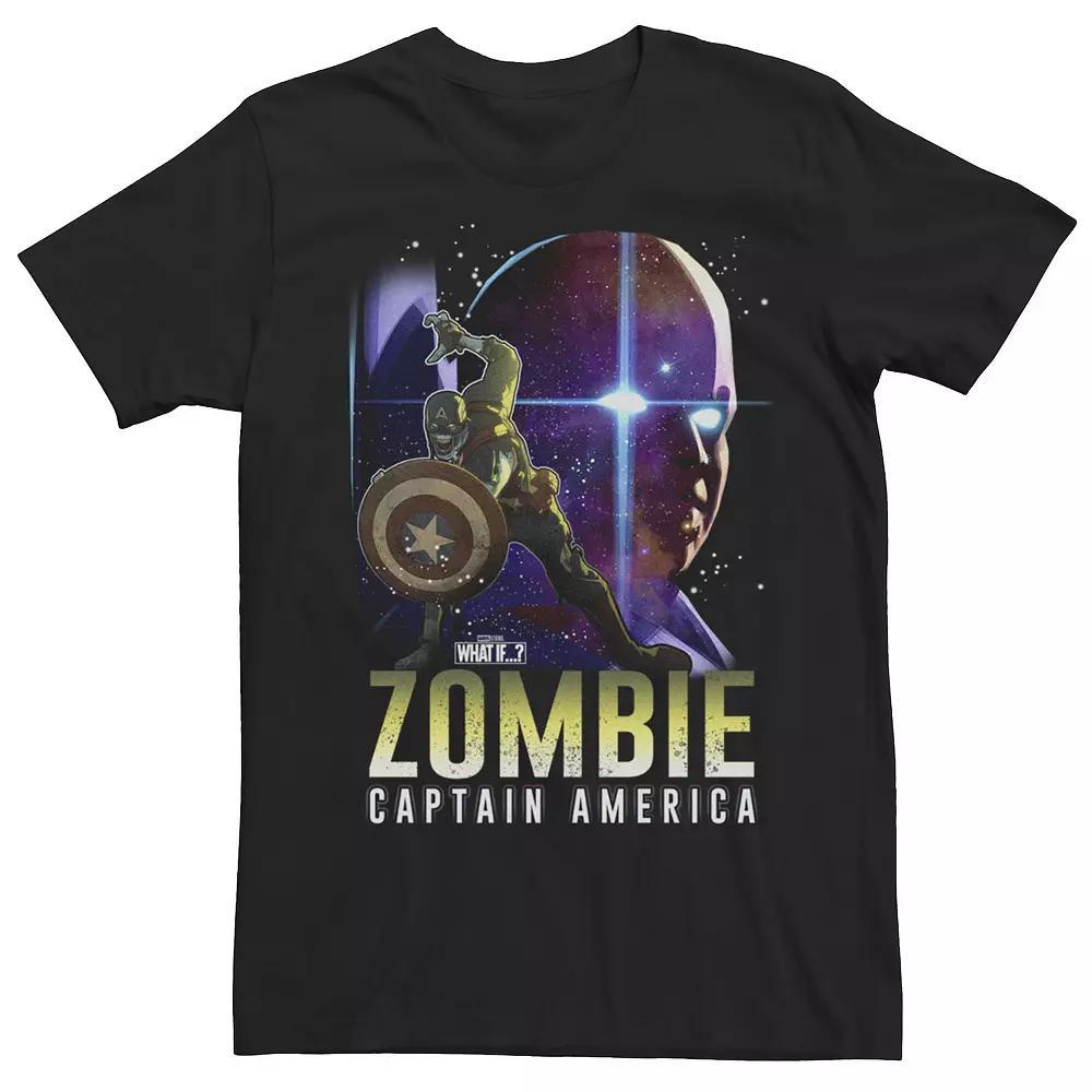 Men's Marvel What If Cap and Watcher Zombie Poster Tee, Boy's, Size: XS, Royal Product Image