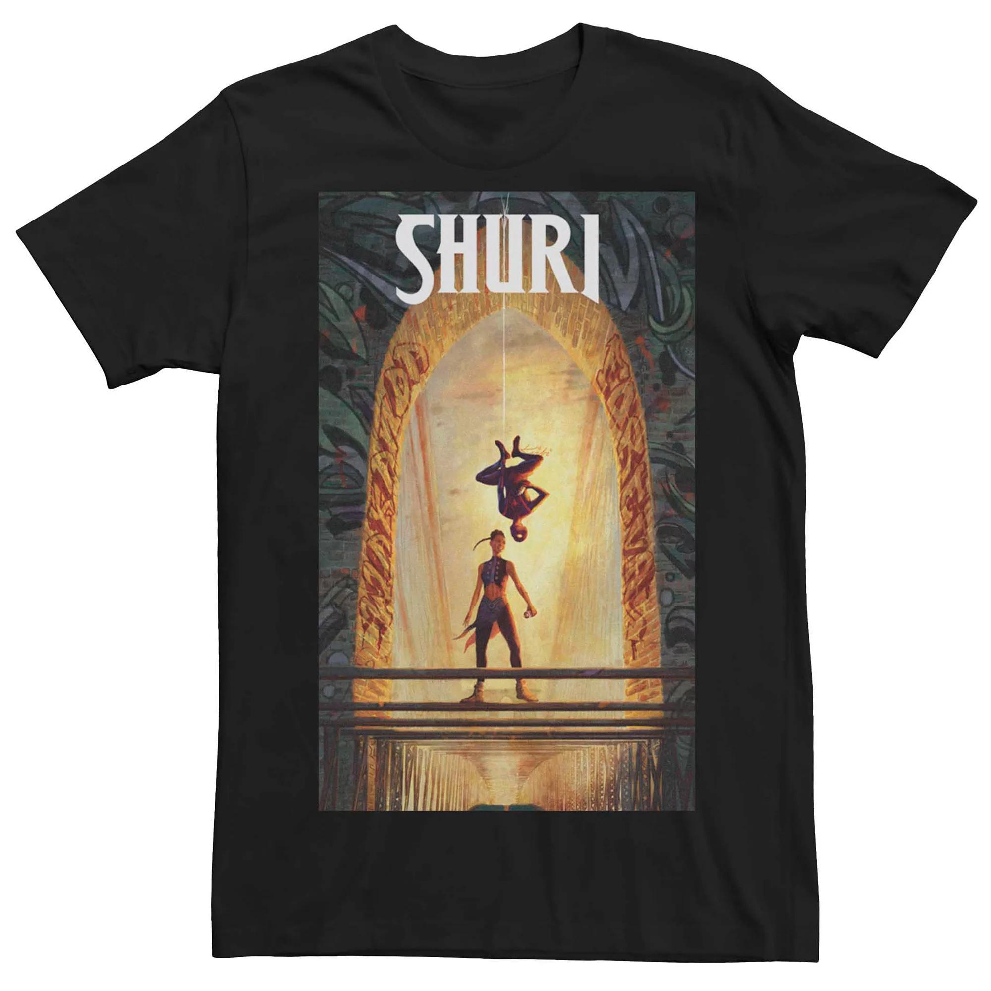 Men's Marvel Shuri Spider-Man Comic Cover Tee, Size: XL, Black Product Image