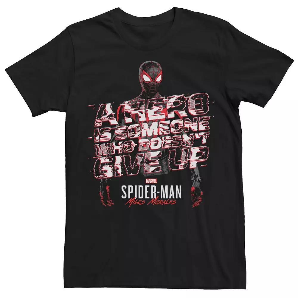 Big & Tall Marvel Avengers: Endgame Earth's Mightiest Heroes Neon Text Tee, Men's, Size: 4XL Tall, Black Product Image