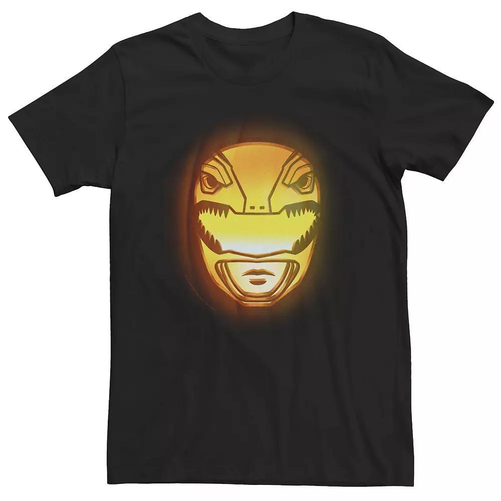 Men's Power Rangers Lit Halloween Pumpkin Tee, Size: Medium, Black Product Image