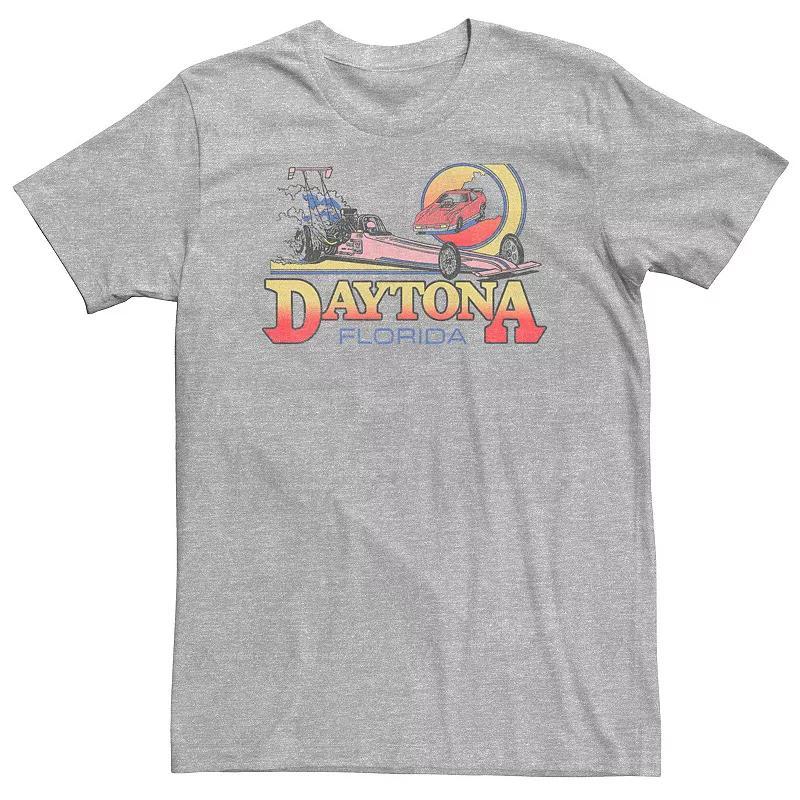 Big & Tall Trendy Daytona Florida Race Car Graphic Tee, Men's, Size: 3XB, Athletic Grey Product Image