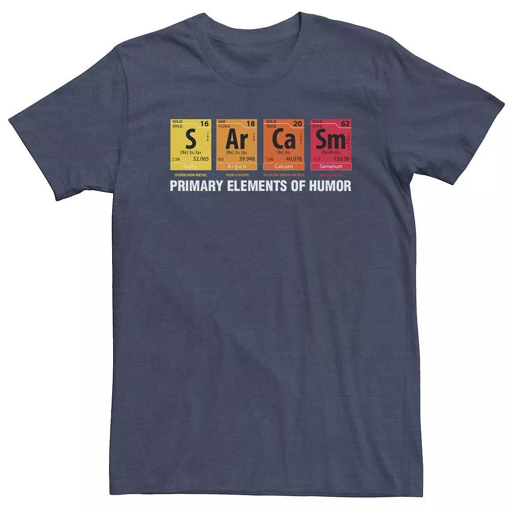 Big & Tall "Sick Of Humans" Earth Portrait Tee, Men's, Size: 4XLT, Navy Grey Product Image