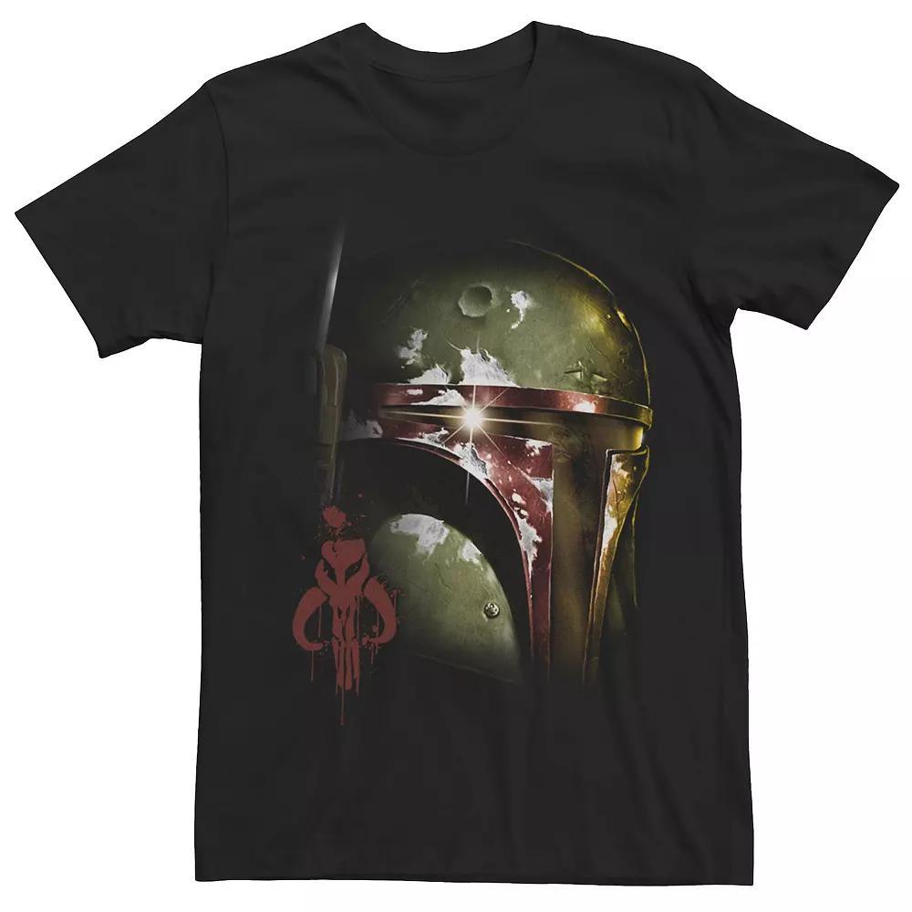 Men's Star Wars Boba Fett Helmet Graphic Tee, Size: Medium, Black Product Image