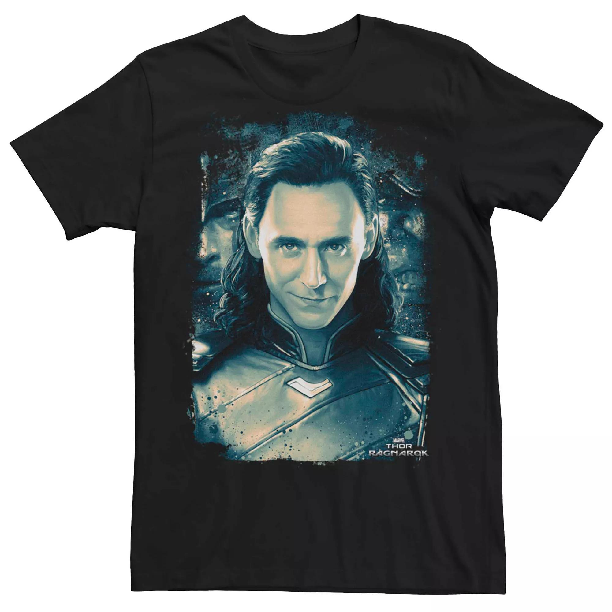 Men's Marvel Thor Ragnarok Loki Grunge Portrait Tee, Size: XL, Black Product Image