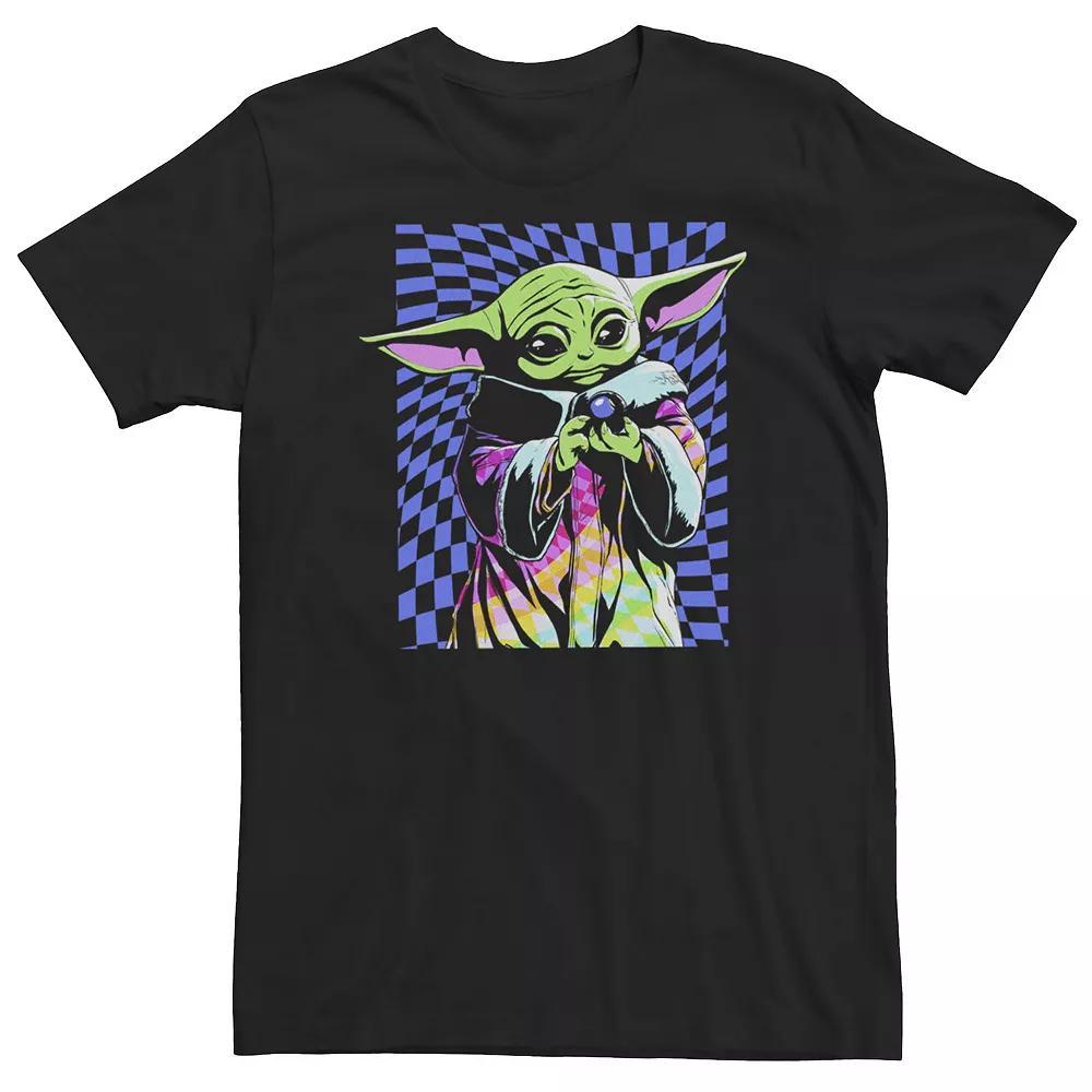 Big & Tall Star Wars: The Mandalorian Grogu Trippy Portrait Tee, Men's, Size: XXL Tall, Black Product Image