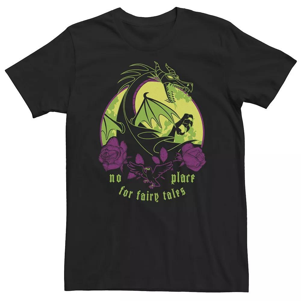 Big & Tall Disney Villains Maleficent Dragon No Place For Fairy Tales Tee, Men's, Size: Large Tall, Black Product Image