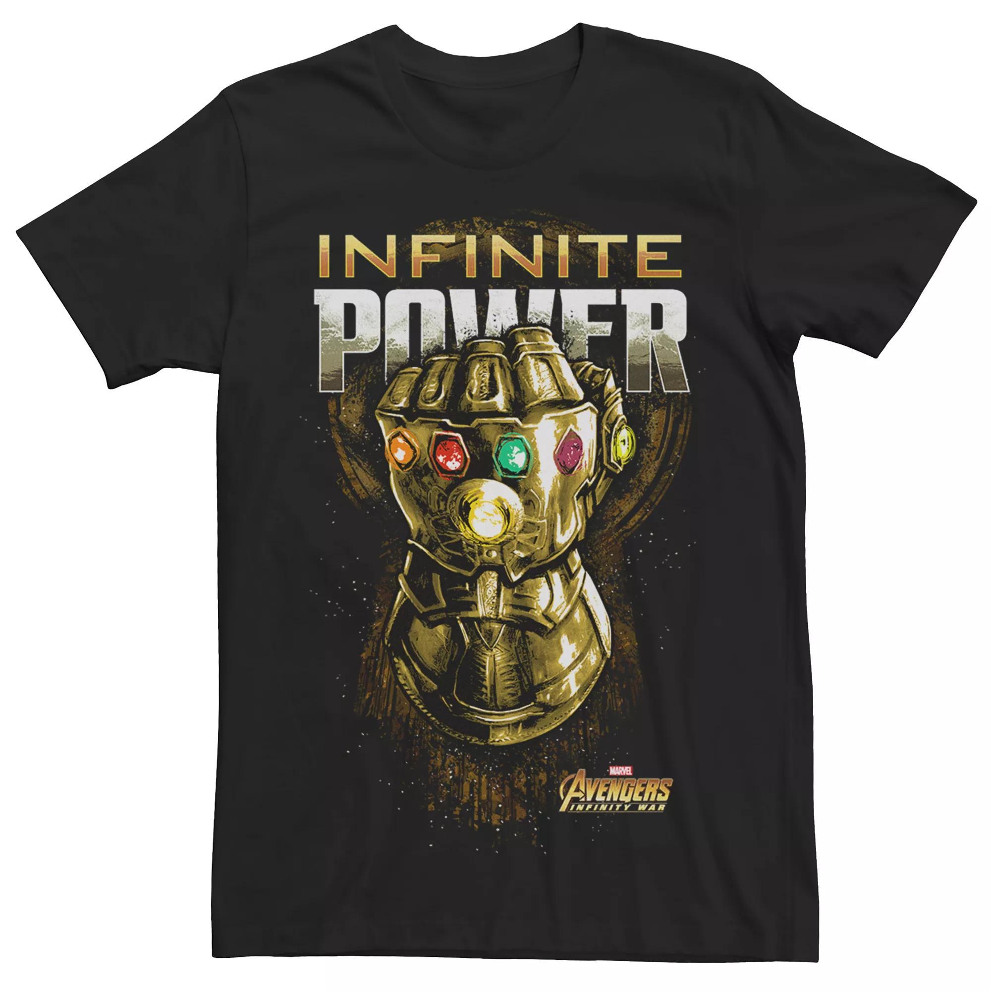 Men's Avengers Infinity War Infinite Power Gauntlet Tee, Size: XL, Black Product Image