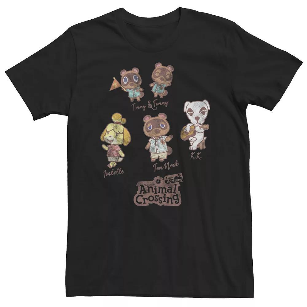 Big & Tall Animal Crossing New Horizons Group Shot Names Tee, Men's, Size: XXL Tall, Black Product Image