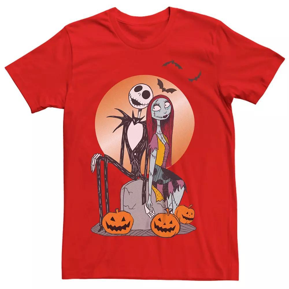 Disney's Nightmare Before Christmas Jack Skellington Sally Tombstone Men's Tee, Size: XS, Red Product Image