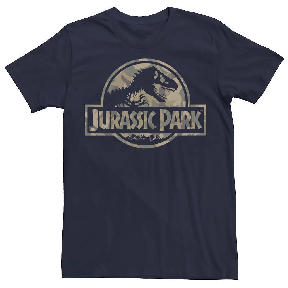 Men's Jurassic Park Retro Colors Checkered Logo Tee, Size: 3XL, Royal Product Image